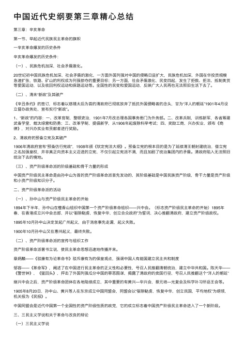 中国近代史纲要第三章精心总结