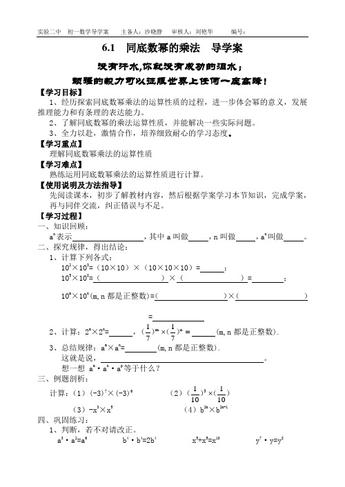 6.1同底数幂的乘法