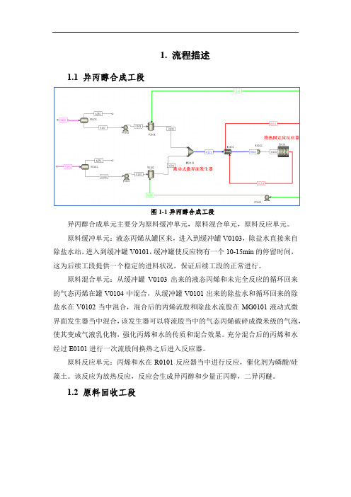 年产5万吨丙烯直接水合制备异丙醇工艺Aspen模拟