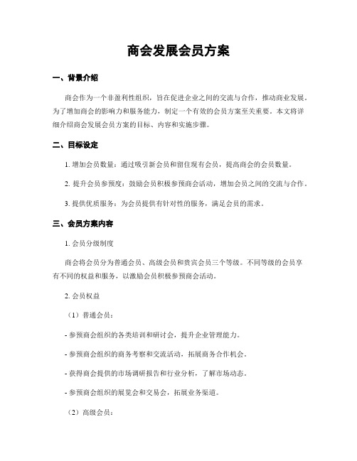 商会发展会员方案