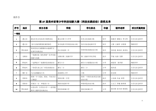 科技实践活动成果奖