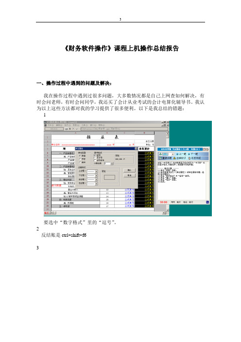 财务软件作业