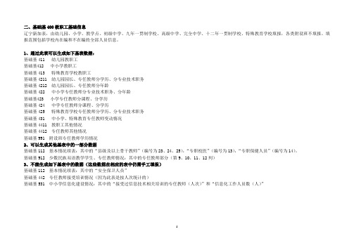 基础教育报表400(教职工数据库)