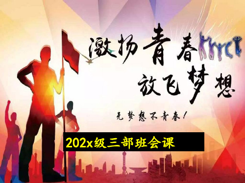 激扬青春,放飞梦想班会课