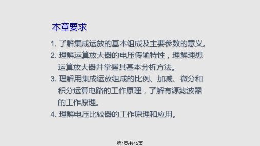 集成运算放大器电压比较器乘法器PPT课件