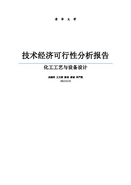 【清华】大作业4-技术经济可行性报告