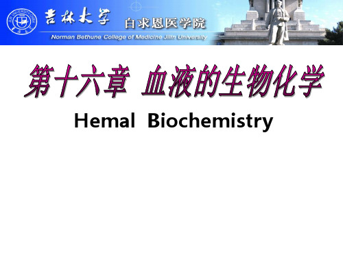 生物化学 第十六章 血液生化