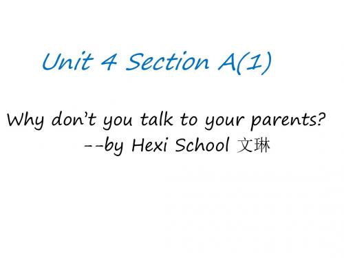 Unit4_Why_don‘t_you_talk_to_your_parents