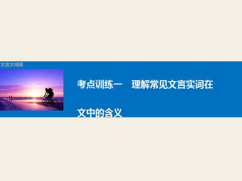 高考语文大一轮复习(配套课件 配套文档):古代诗文阅读第一章文言文阅读ppt (16)