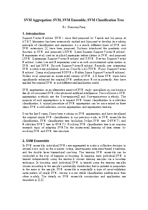 SVM Aggregation SVM, SVM Ensemble, SVM Classification Tree