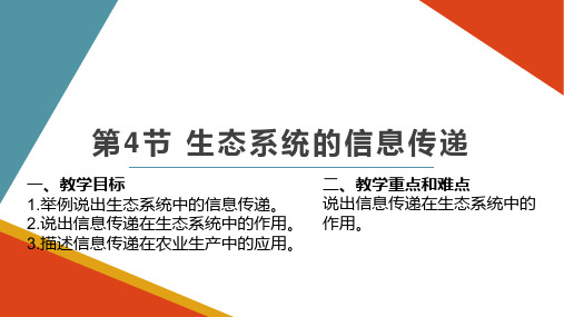 5.4 生态系统的信息传递 人教版高中生物必修3课件