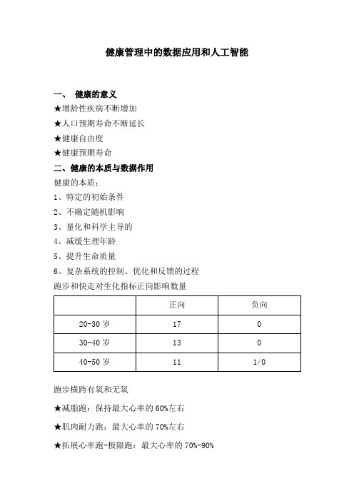 继续教育-健康管理中的数据应用和人工智能