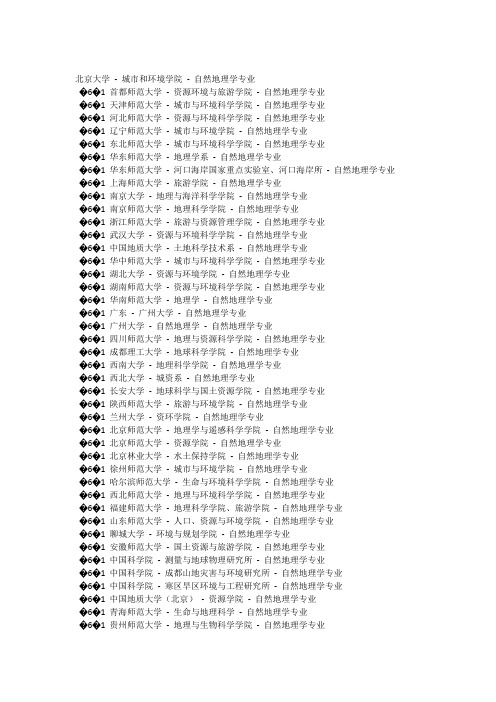 地理科学专业考研不考高数的学校