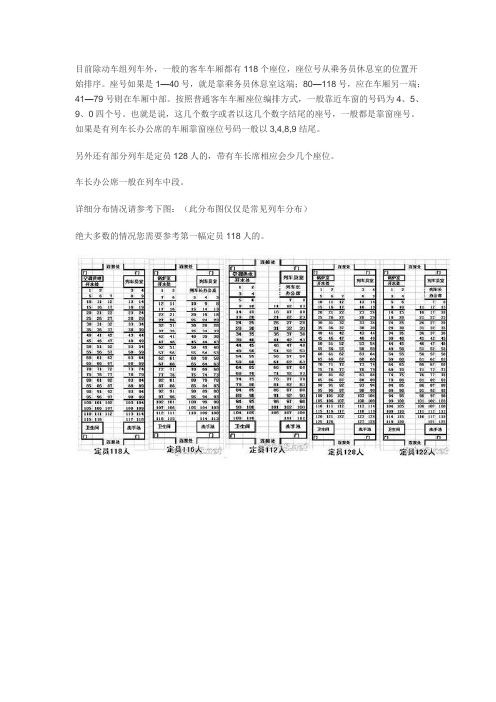 看火车座位号,知道是否靠窗