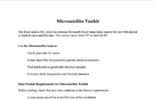 Microsatellite Toolkit使用