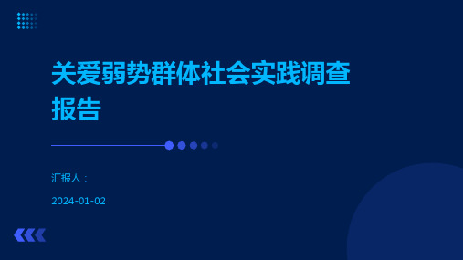 关爱弱势群体社会实践调查报告