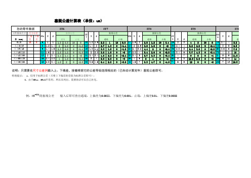 04塞规设计公差计算器