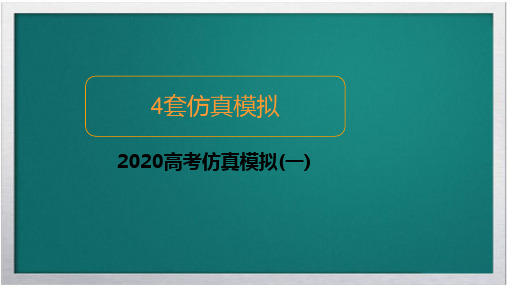 2020届高考数学大二轮复习冲刺经典专题高考仿真模拟一课件文