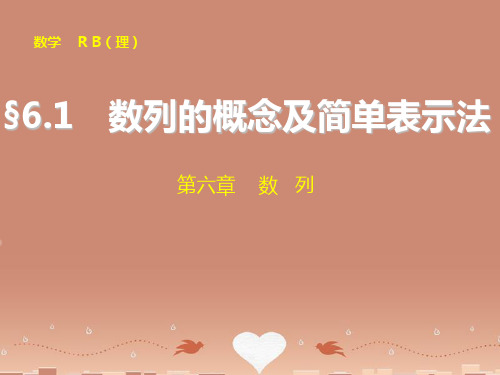 【步步高】高考数学总复习 6.1数列的概念及简单表示法课件 理 新人教B版