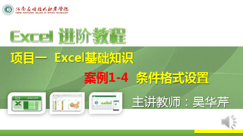 Excel案例1-4条件格式设置