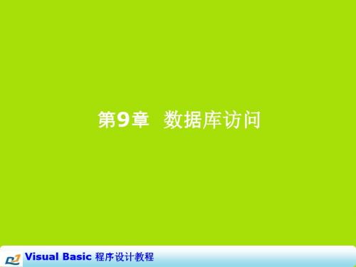 Visual Basic程序设计教程第九章 数据库应用技术