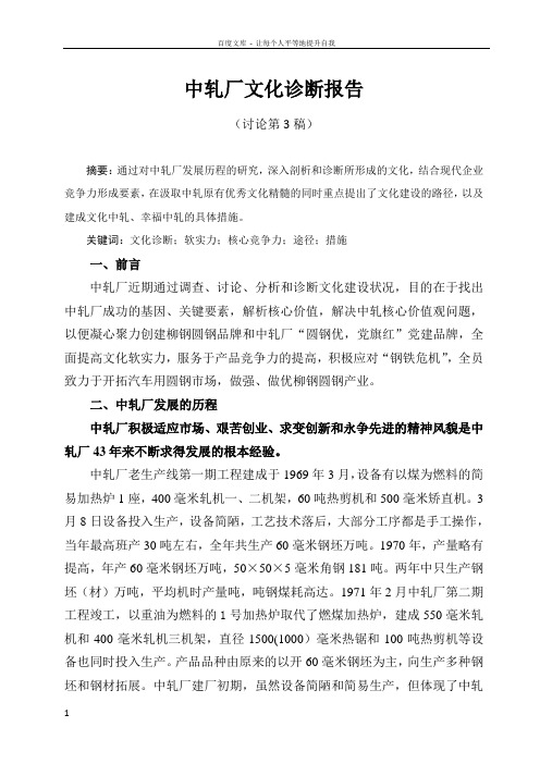 中轧厂文化诊断报告(论文)