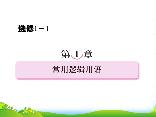 【成才之路】高中数学 1-1-1第一章 常用逻辑用语课件 新人教A版选修1-1