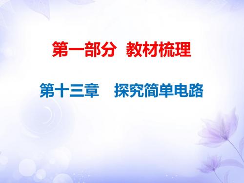 2019年中考物理总复习课件：第13章 探究简单电路(共79张PPT)