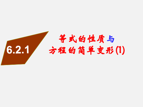 6.2.1等式的性质与方程的简单变形(1)