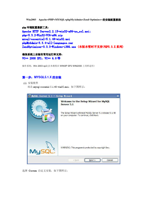 Apache_PHP+MySQL+phpMyAdmin+ZendOptimizer