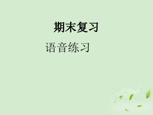 吉林省东辽县第一高级中学高中语文 语音检测练习课件 新人教版