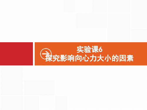 实验课6 探究影响向心力大小的因素