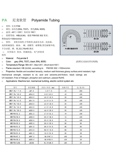 PA   尼龙软管