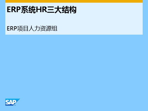 SAP系统HR三大结构