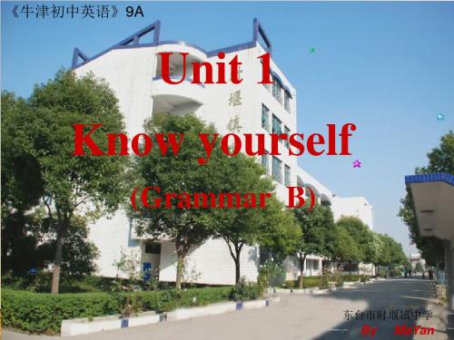 牛津译林版英语9A Unit1 Know yourself Grammar课件(共38张PPT)