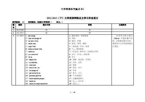 大学英语单元重点B2