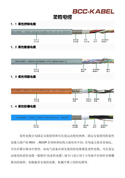 柔性电缆 型号、规格、参数---免费下载