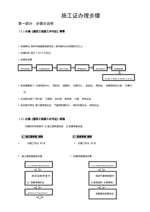 郑州市施工证办理流程