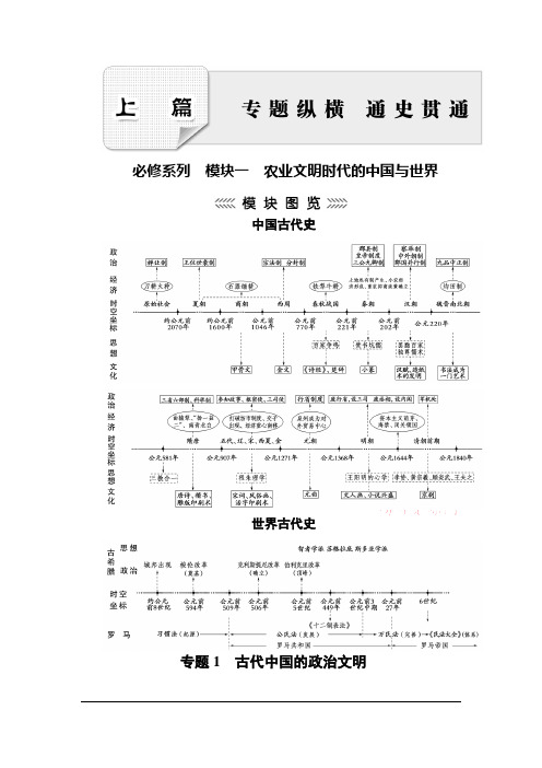 2018大二轮高考总复习历史(专题版)文档：专题1+古代中国的政治文明+Word版含解析