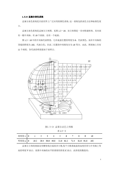 光学基础之色度——孟塞尔表色系统知识介绍