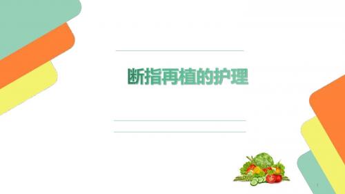 断指再植的术后一般护理 PPT课件