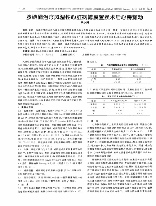 胺碘酮治疗风湿性心脏病瓣膜置换术后心房颤动