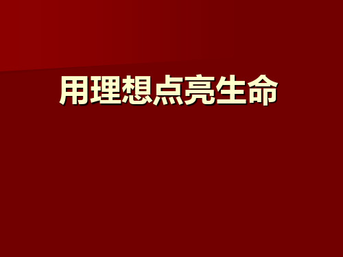 《用理想点亮生命》ppt演示课件