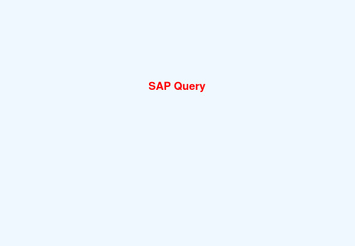 SAP_query详细手册