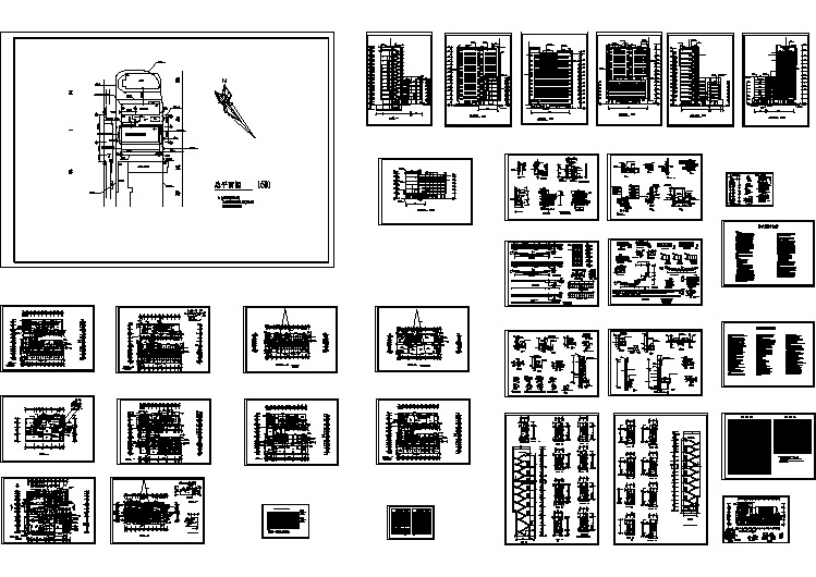 某地三星级宾馆全套建筑设计cad施工图