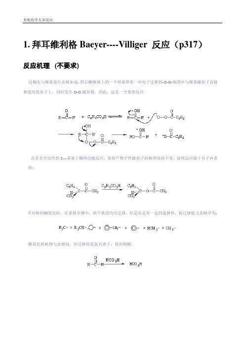 经典有机人名反应