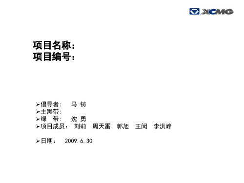 六西格玛项目模板参考(DMAIC)