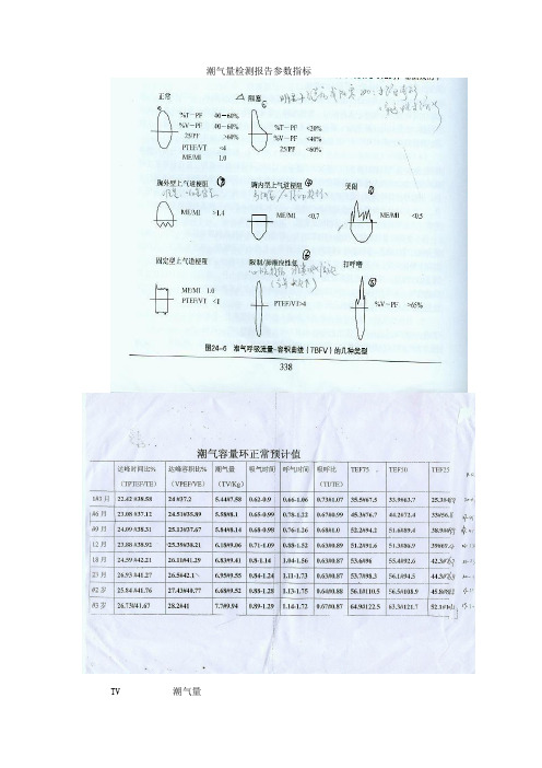 肺功能检测指标