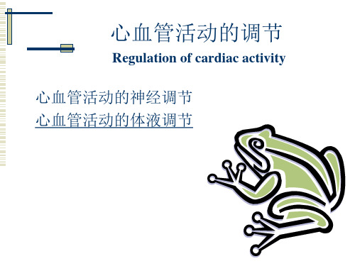 3-心血管活动的调节