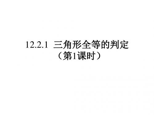 2019-2020年度人教版数学八年级上册12.2.1 全等三角形的判定(第1课时)课件